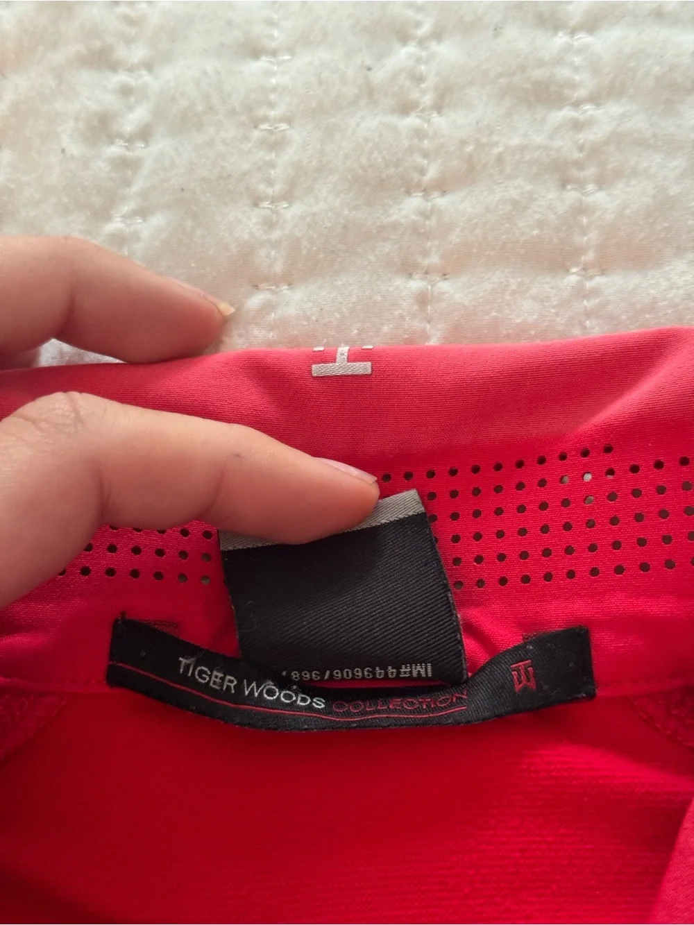 Nike red Tiger Woods Collection Dri-FIT Golf Polo shirt- Size S